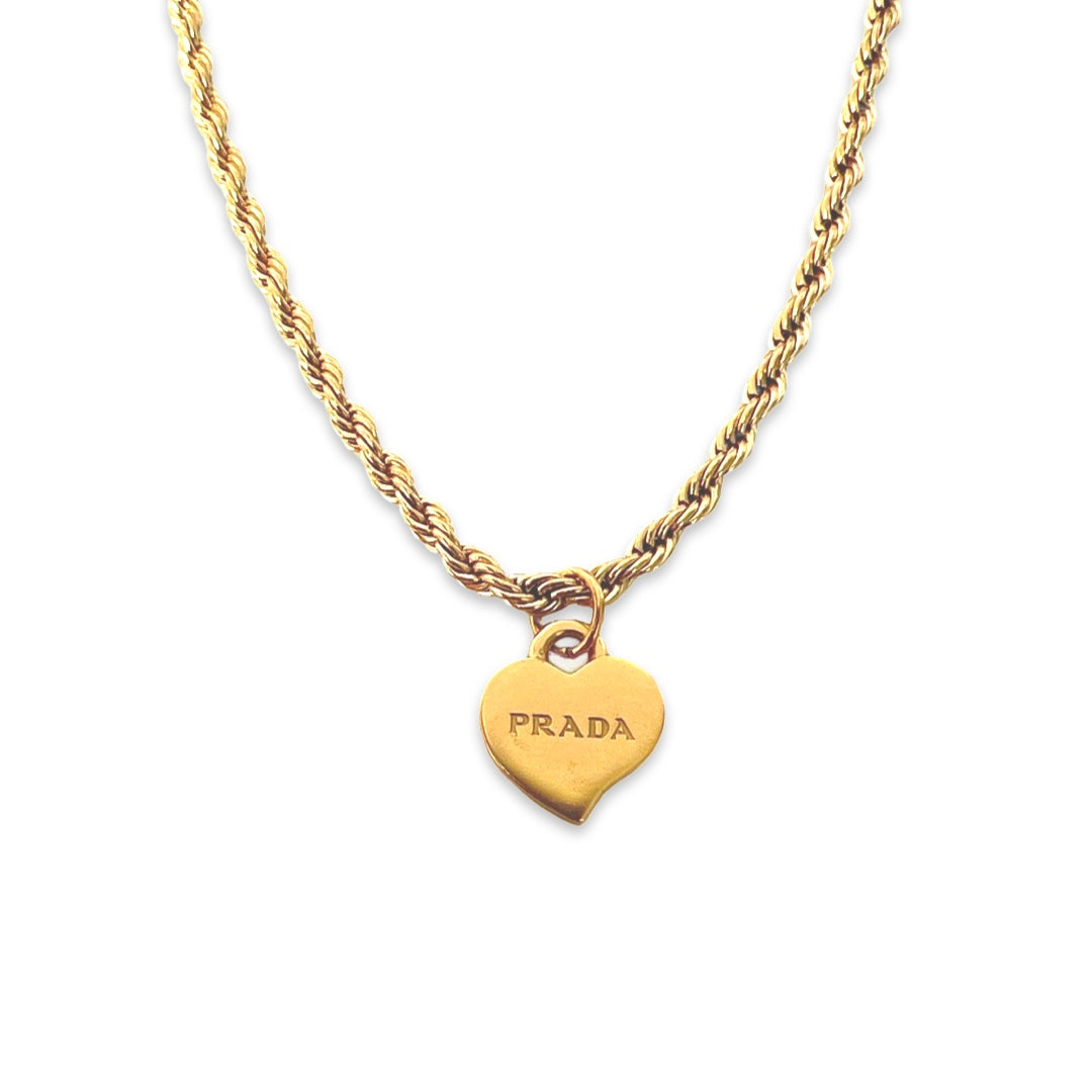 Prada hartjes logo van tassenbedel | Ketting