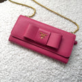 Prada saffiano pink ribbon