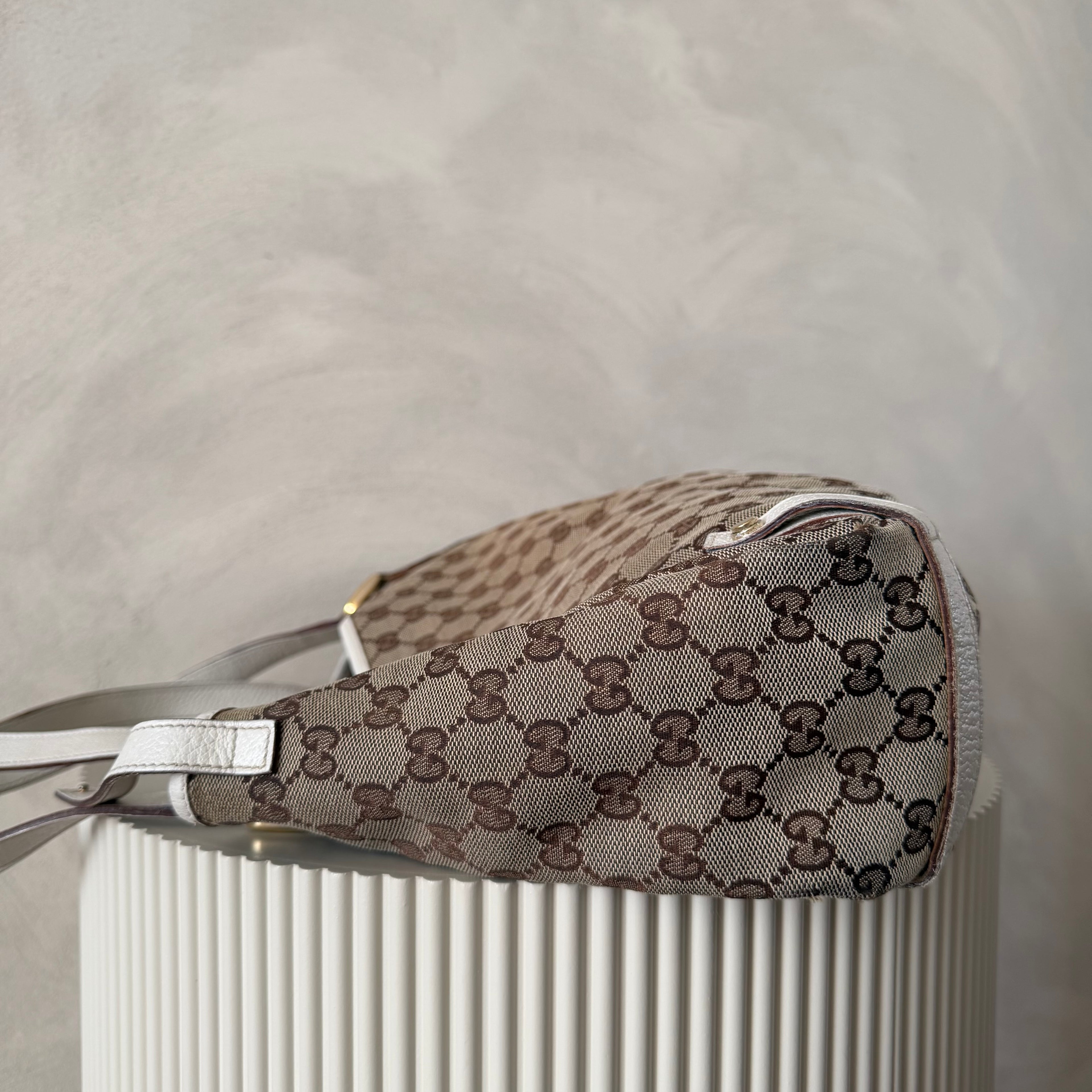 Authentieke vintage Gucci Abbey tote white