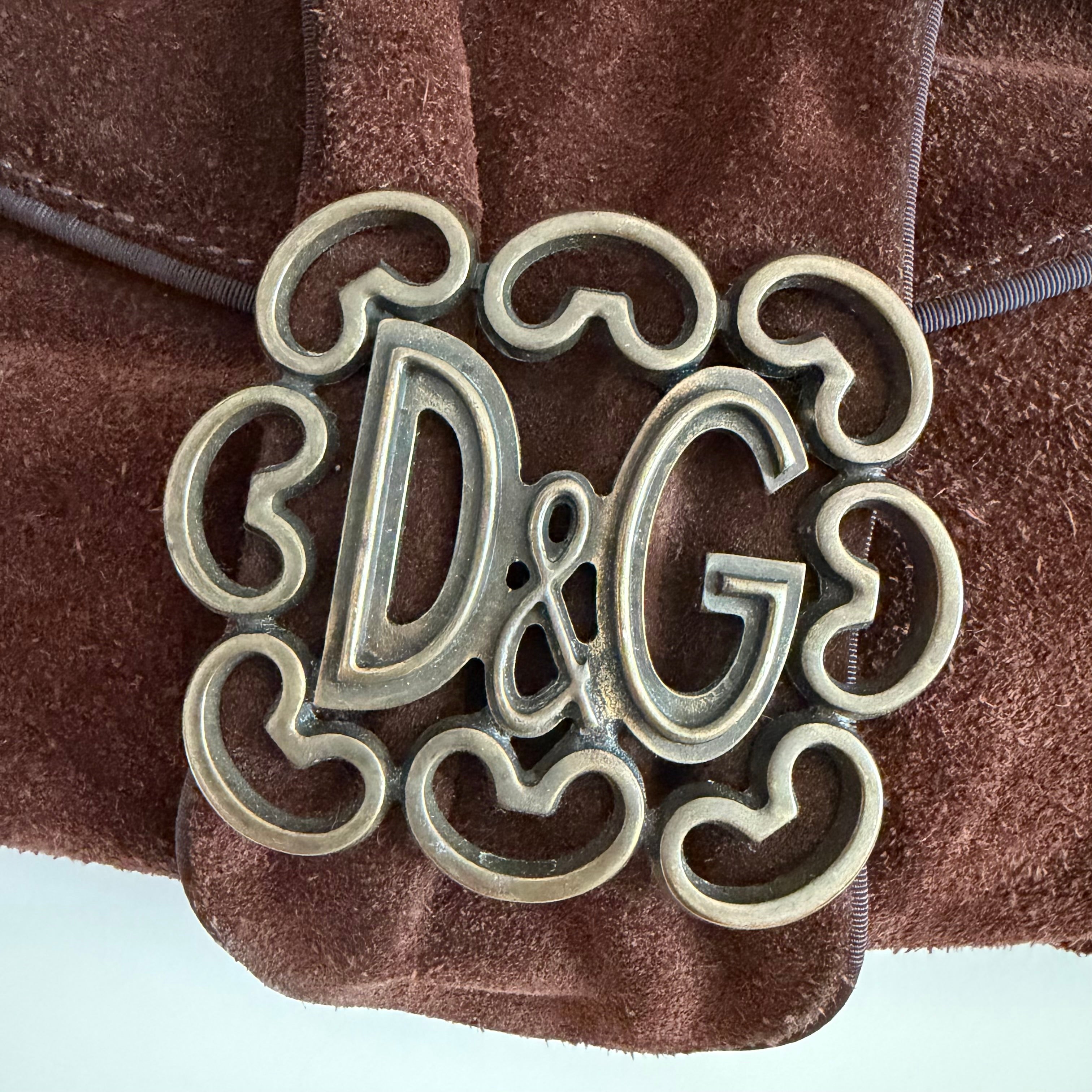 Authentieke vintage Dolce & Gabana suede bag