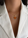 Louis Vuitton crystal hart tassen bedel | ketting