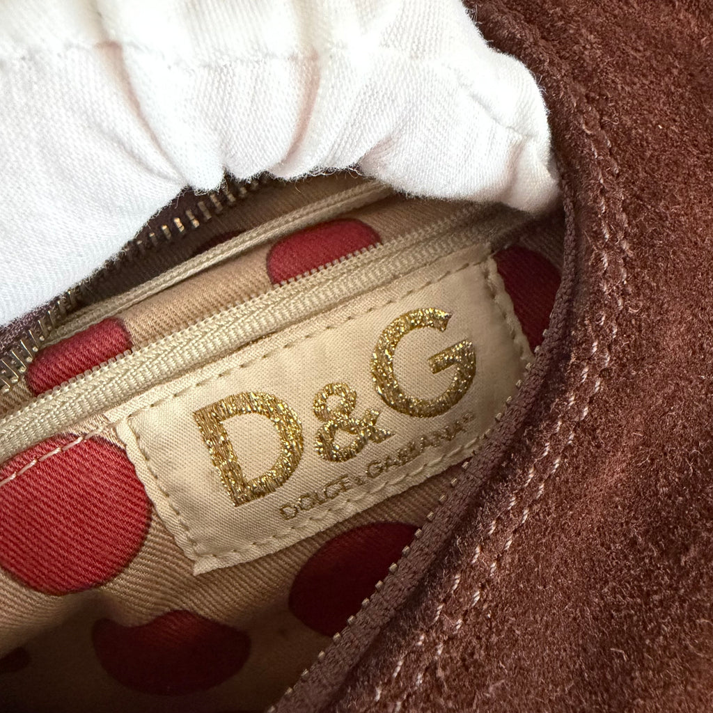 Authentieke vintage Dolce & Gabana suede bag