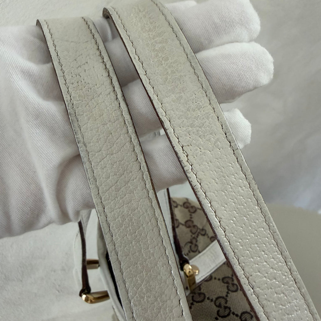 Authentieke vintage Gucci Abbey tote white