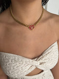 Prada hart logo van teddybeer bedel | Ketting