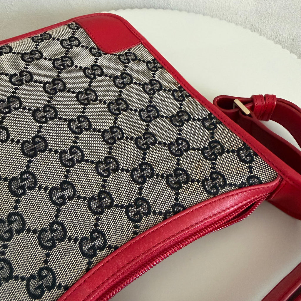 Authentieke vintage square Gucci GG Canvas bag