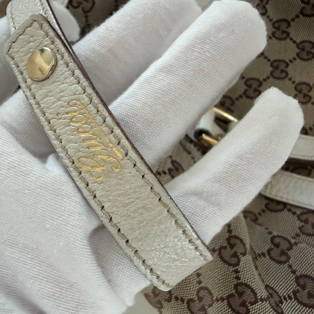 Authentieke vintage Gucci Abbey tote white