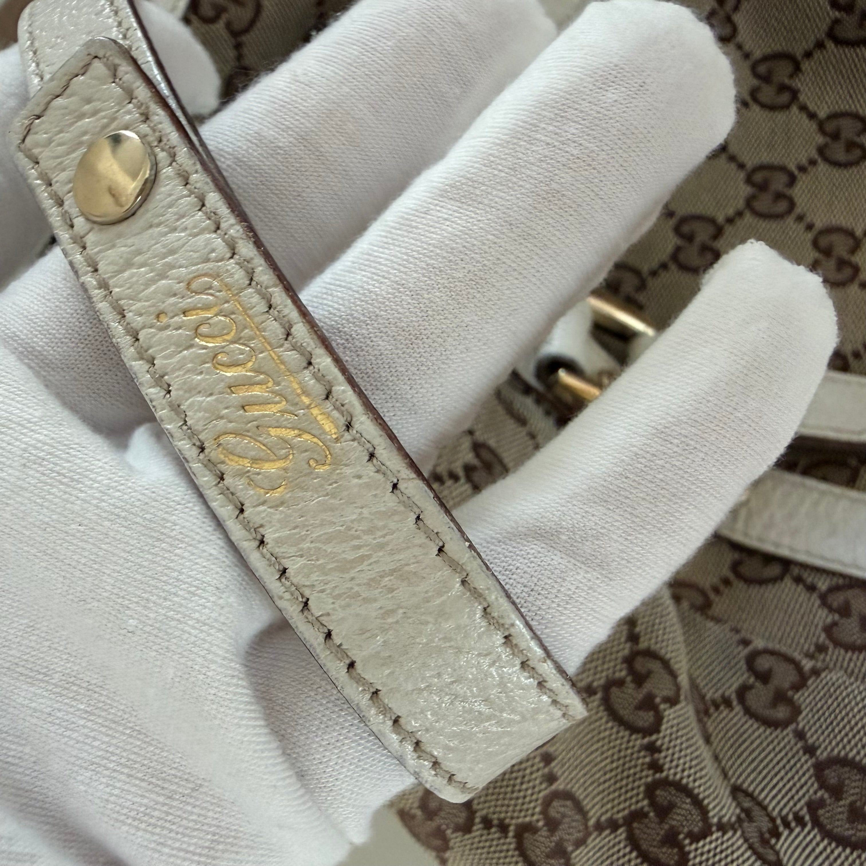 Authentieke vintage Gucci Abbey tote white