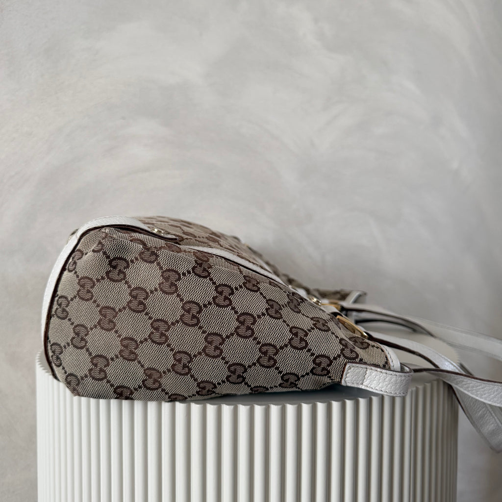 Authentieke vintage Gucci Abbey tote white