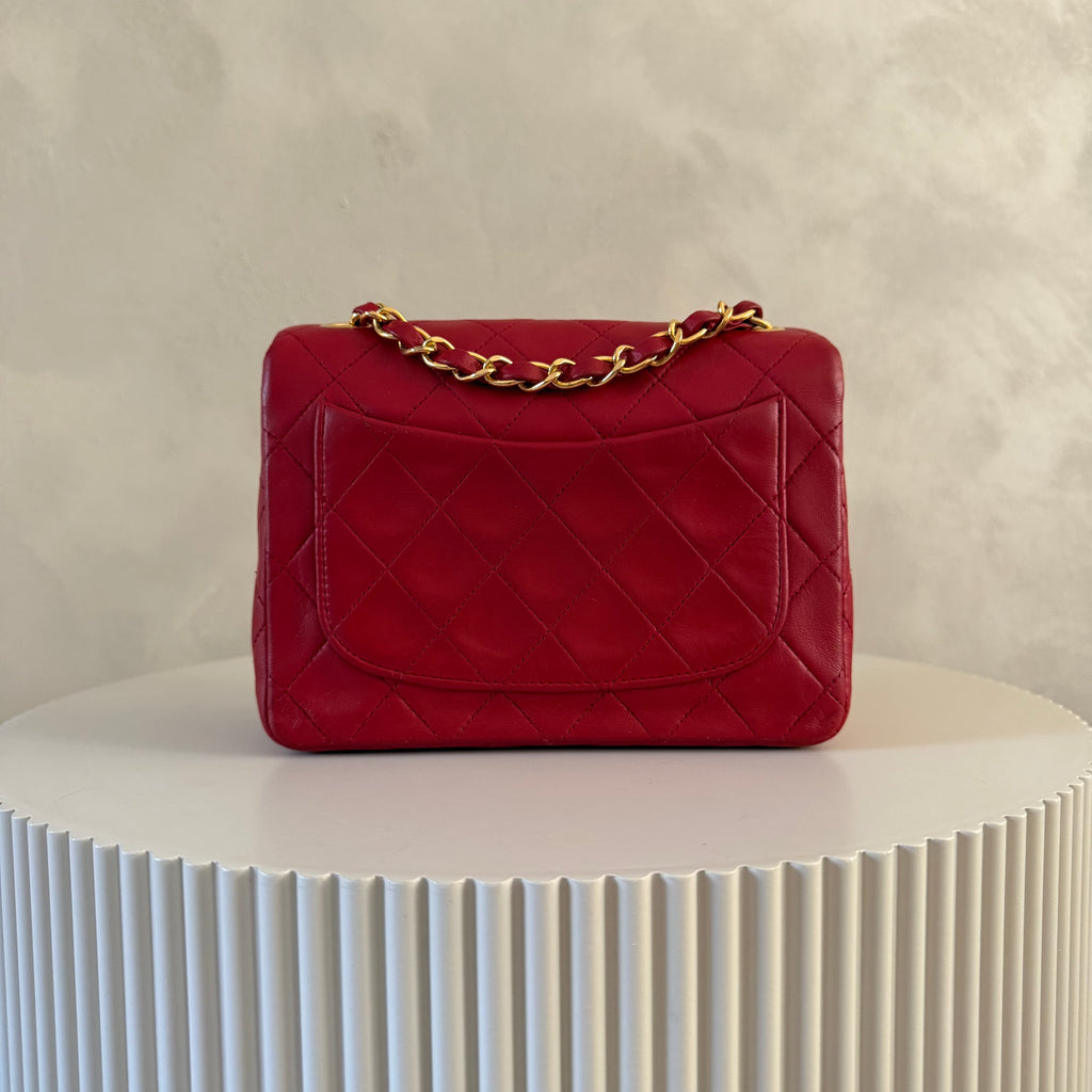 Authentieke vintage Chanel mini square classic single flap bag