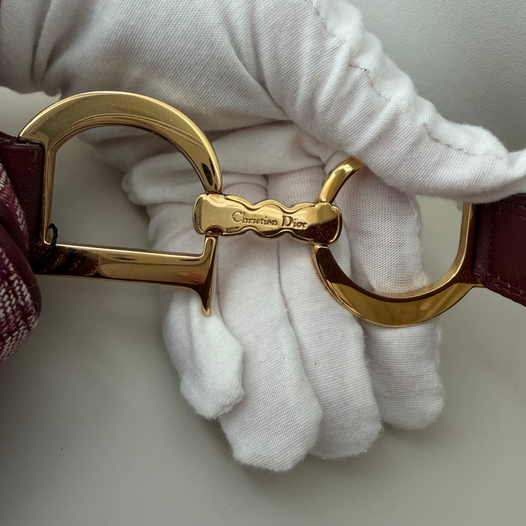 Christian Dior bordeaux double saddle