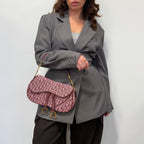 Christian Dior bordeaux double saddle