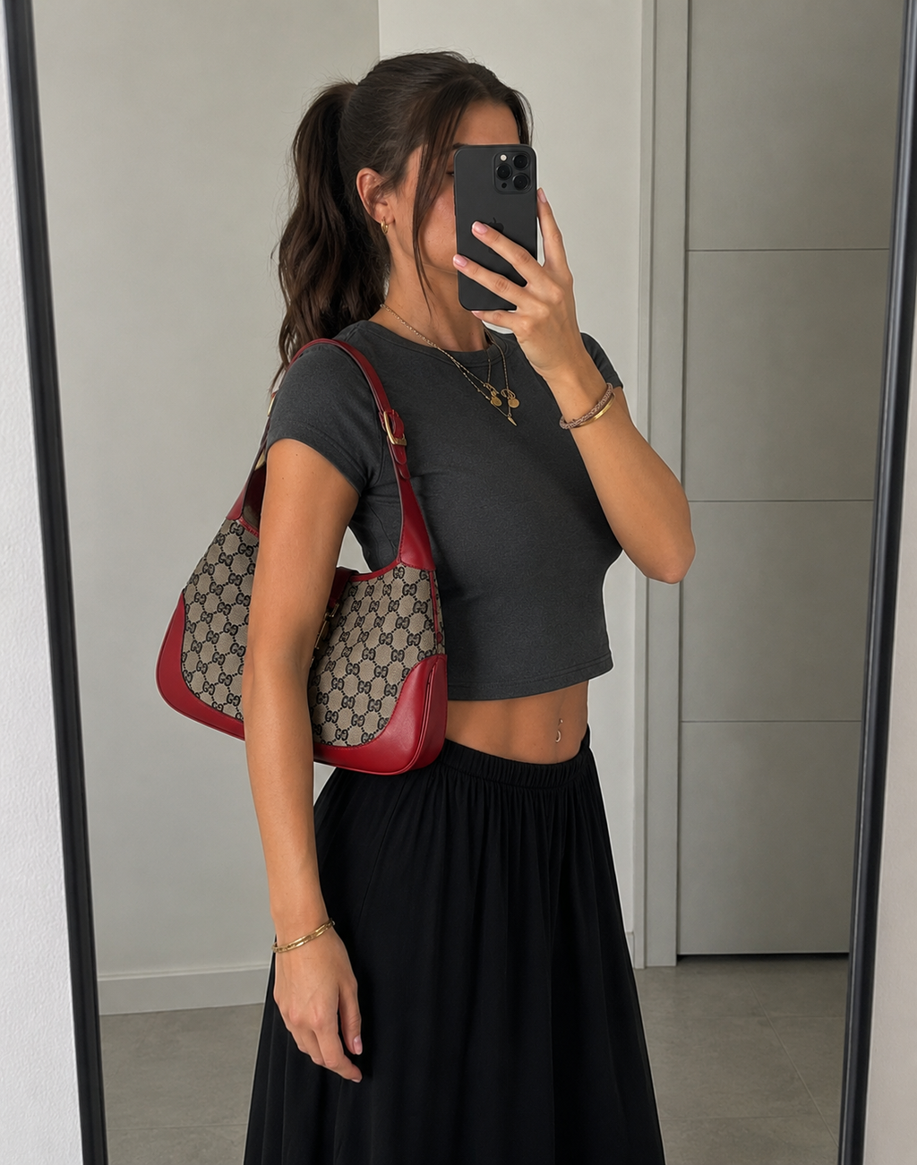 Authentieke vintage Gucci Jackie red bag