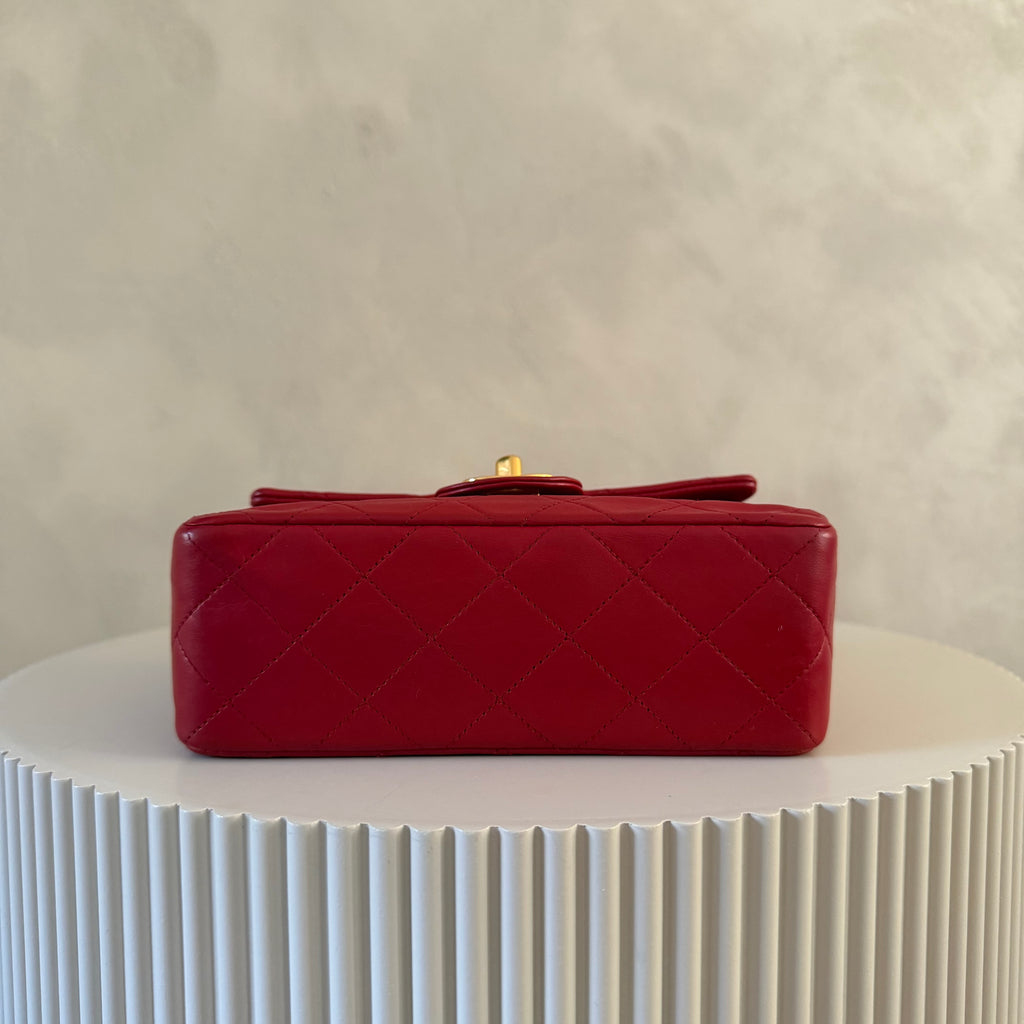 Authentieke vintage Chanel mini square classic single flap bag