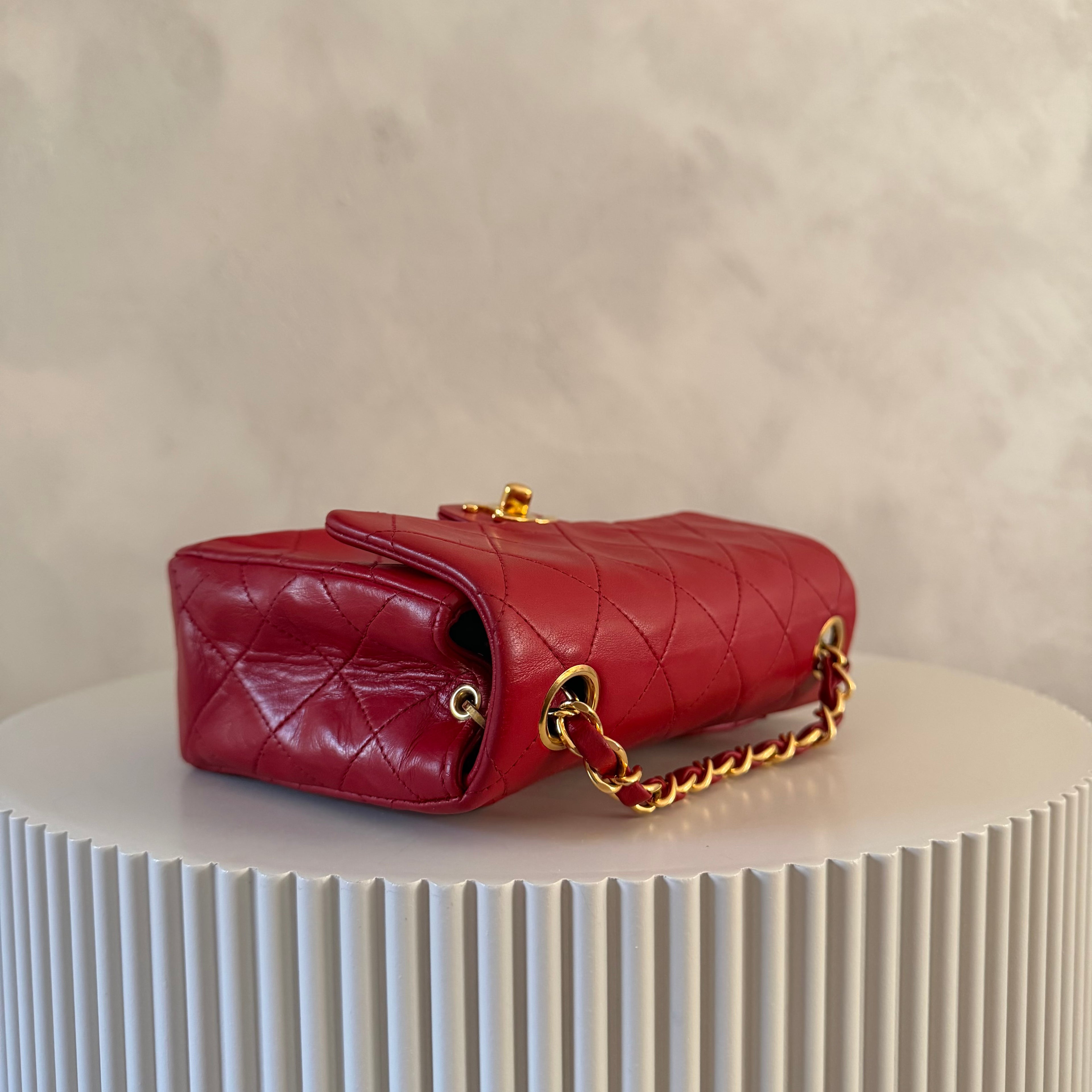 Authentieke vintage Chanel mini square classic single flap bag