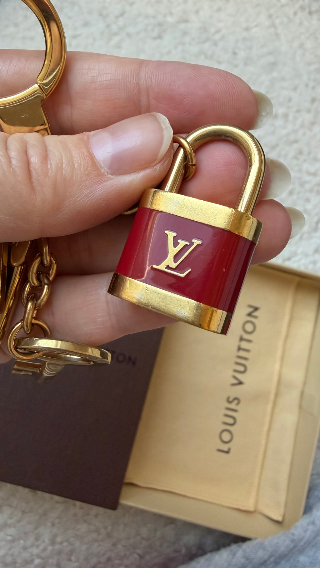 Louis Vuitton slotje tassenbedel | ketting