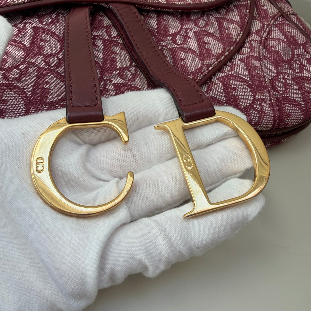 Christian Dior bordeaux double saddle