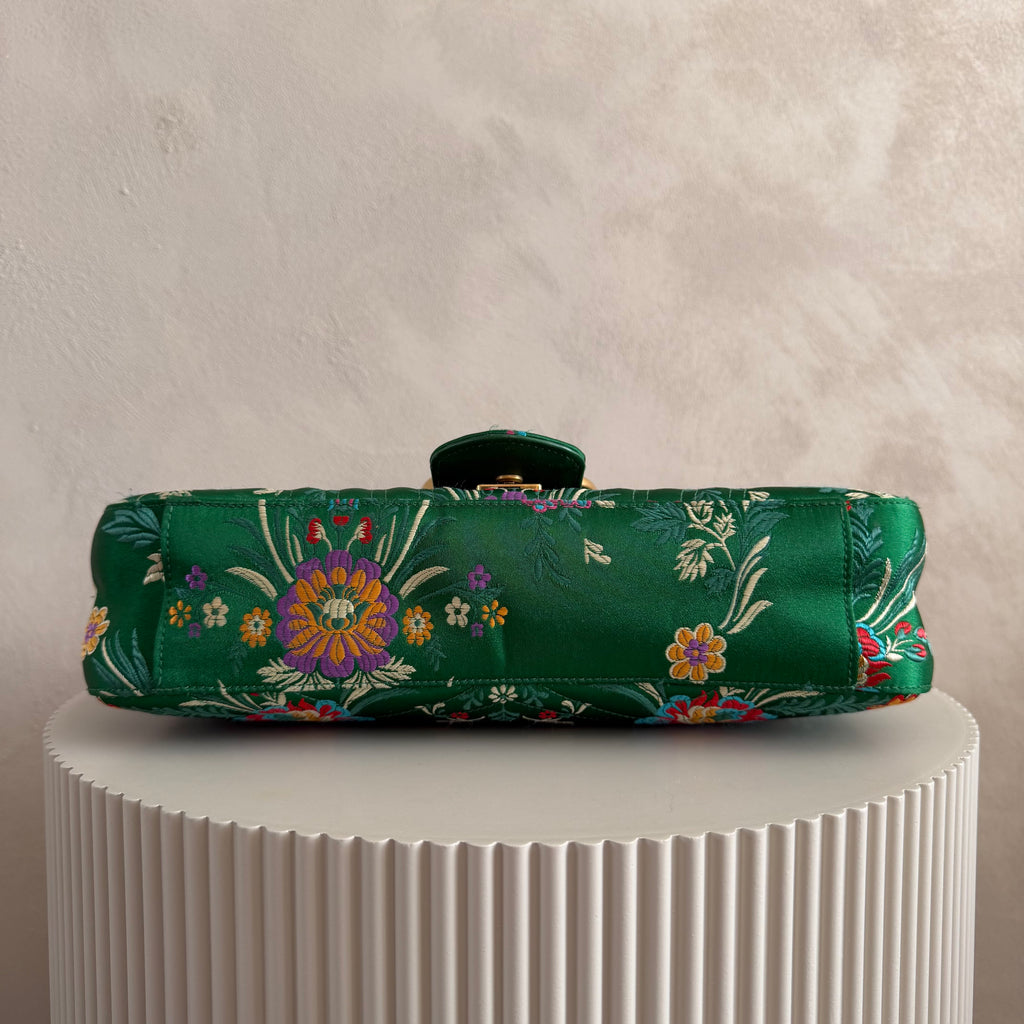 Authentieke vintage Gucci Marmont Floral satin bag