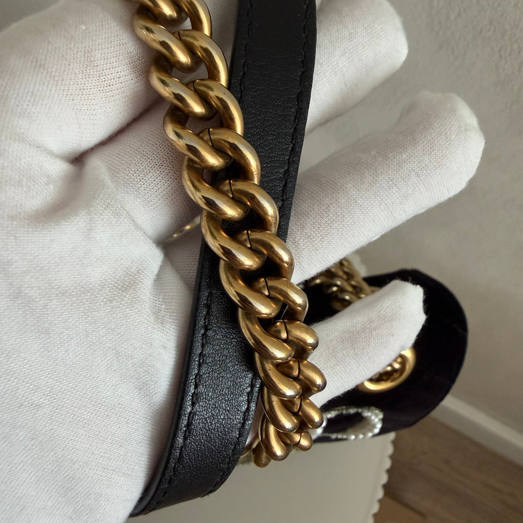 Authentieke vintage Gucci GG Marmont Velvet bag "LOVED”