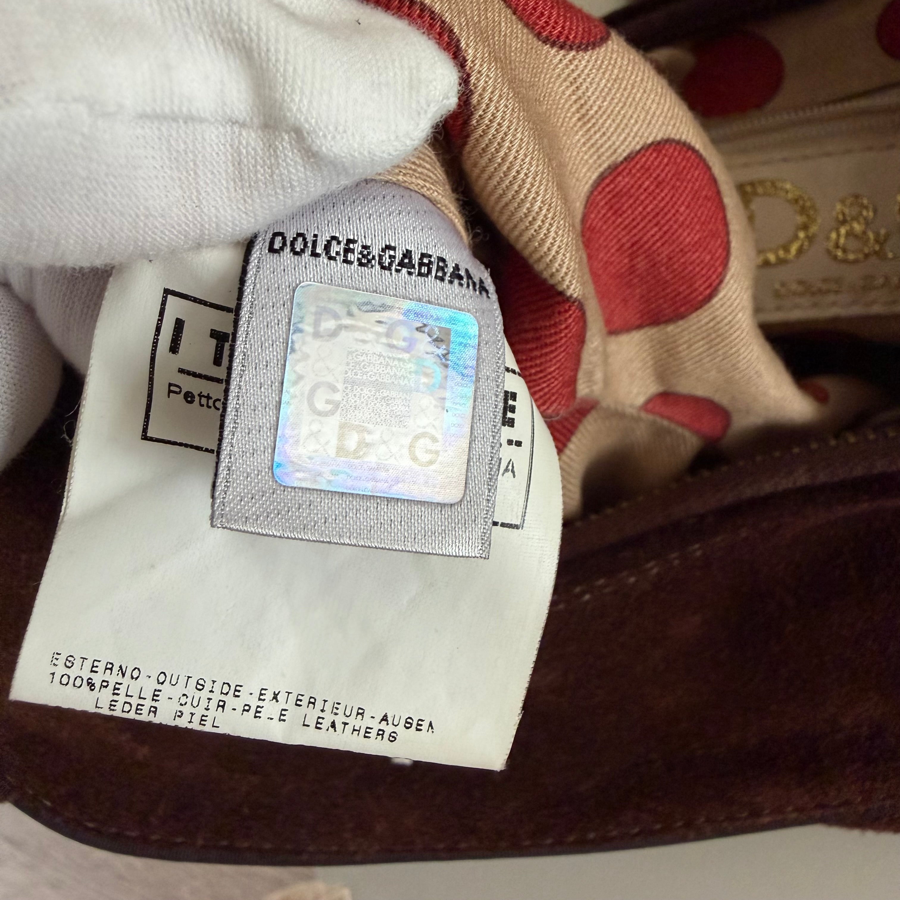 Authentieke vintage Dolce & Gabana suede bag