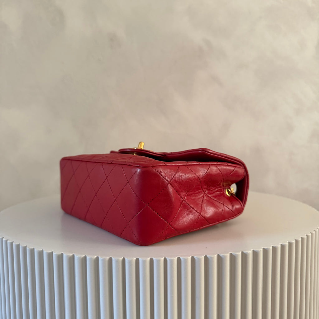 Authentieke vintage Chanel mini square classic single flap bag