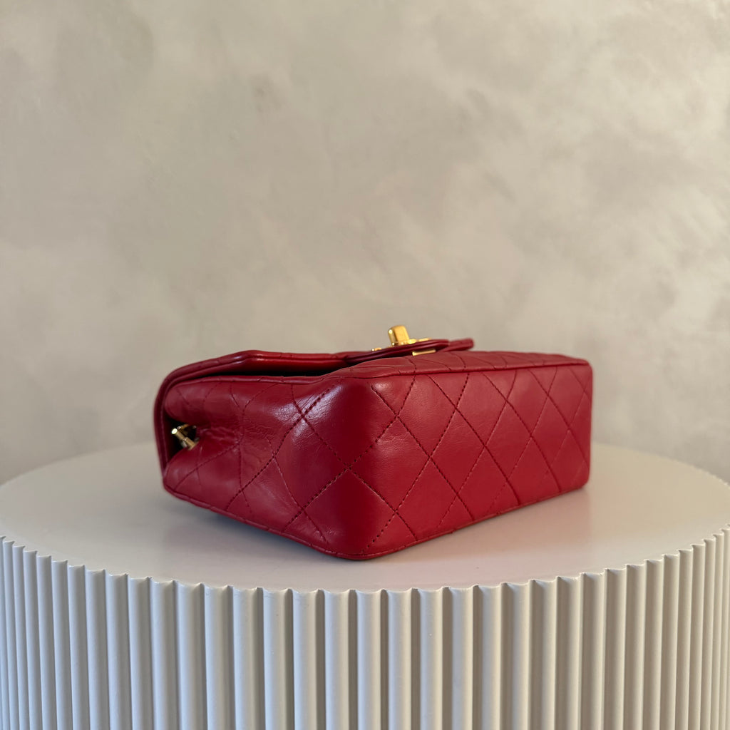 Authentieke vintage Chanel mini square classic single flap bag