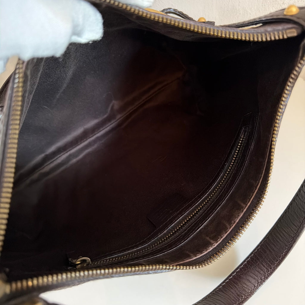 Authentieke vintage Gucci GG Canvas Horsebit Hobo Bag