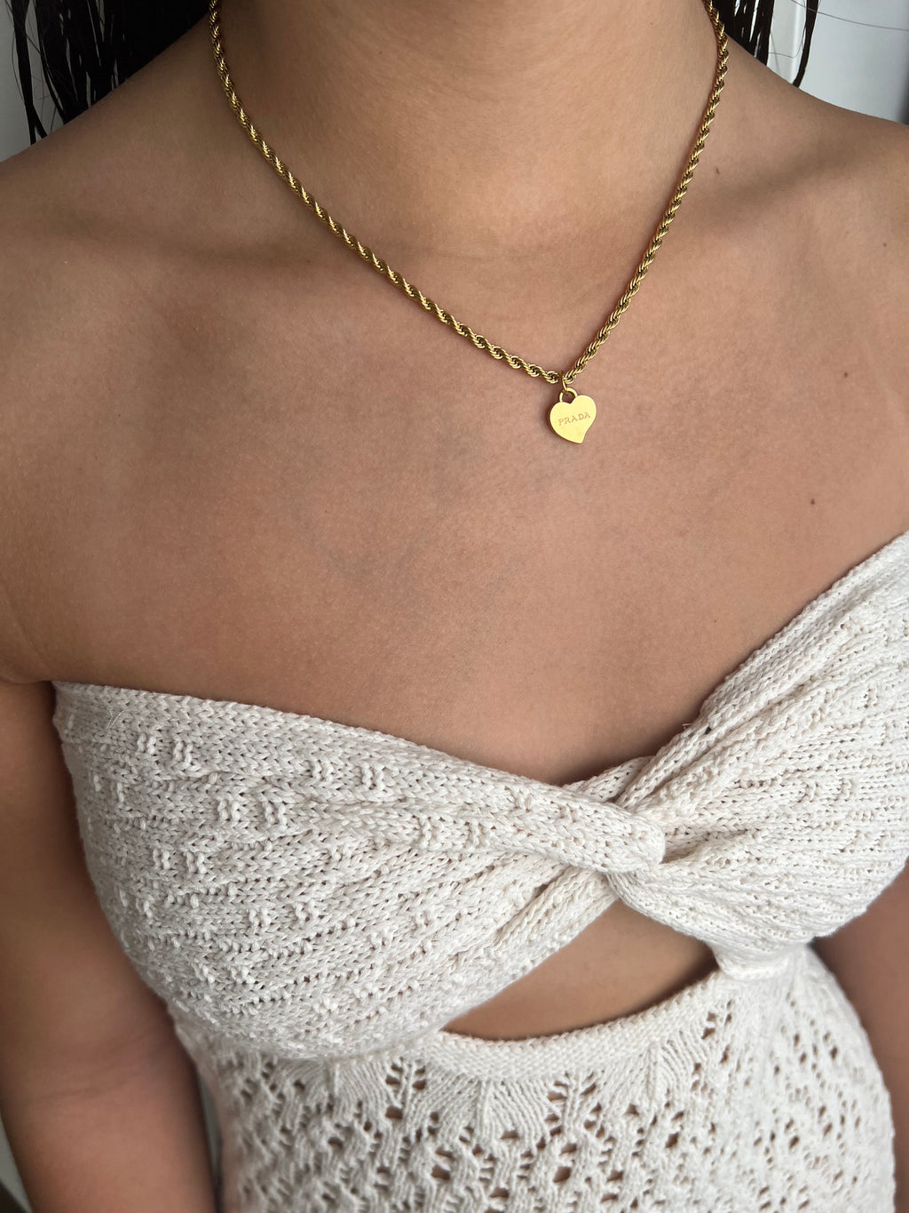 Prada hartjes logo van tassenbedel | Ketting