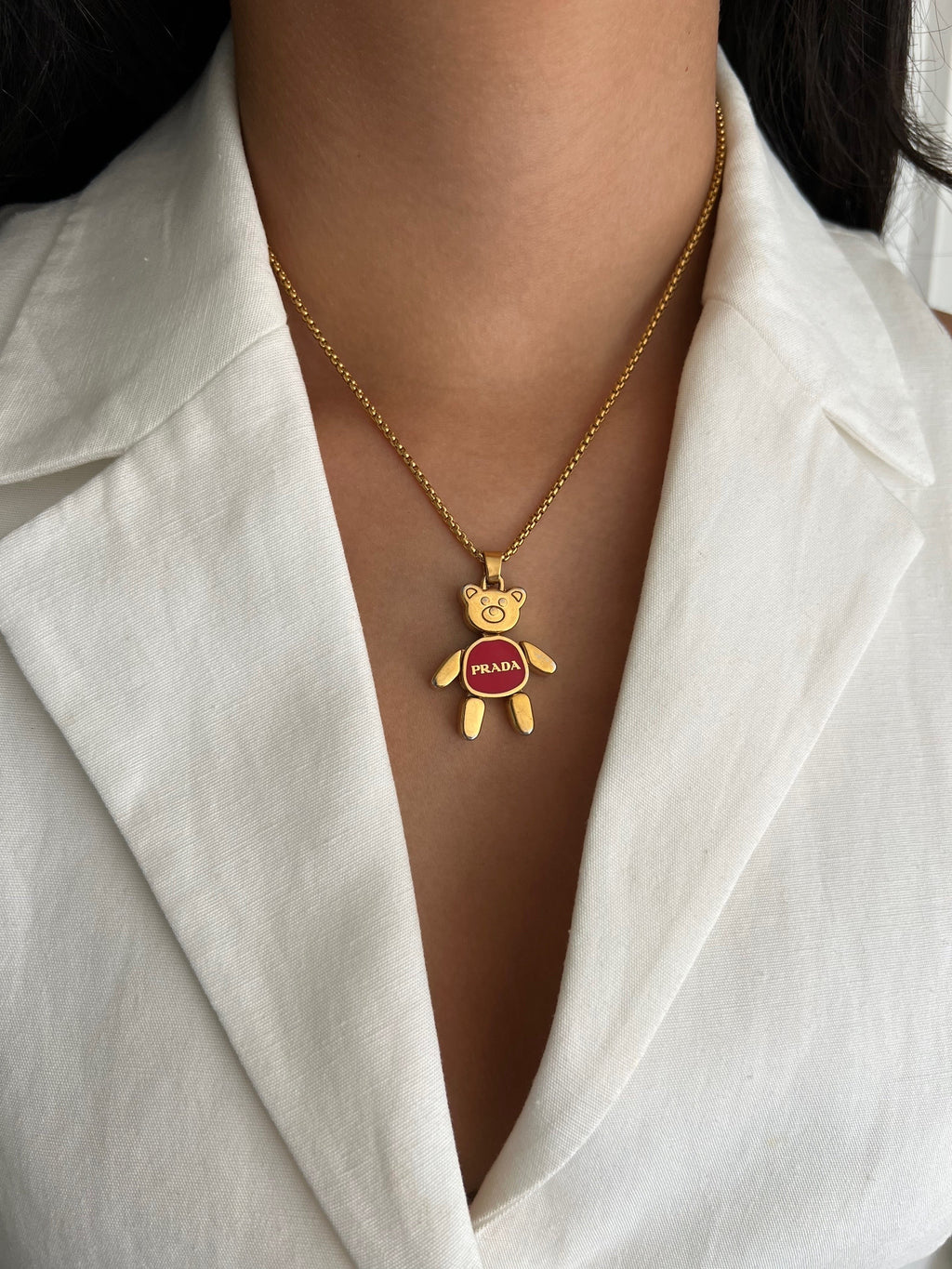 Prada teddybeer tassenbedel | Ketting