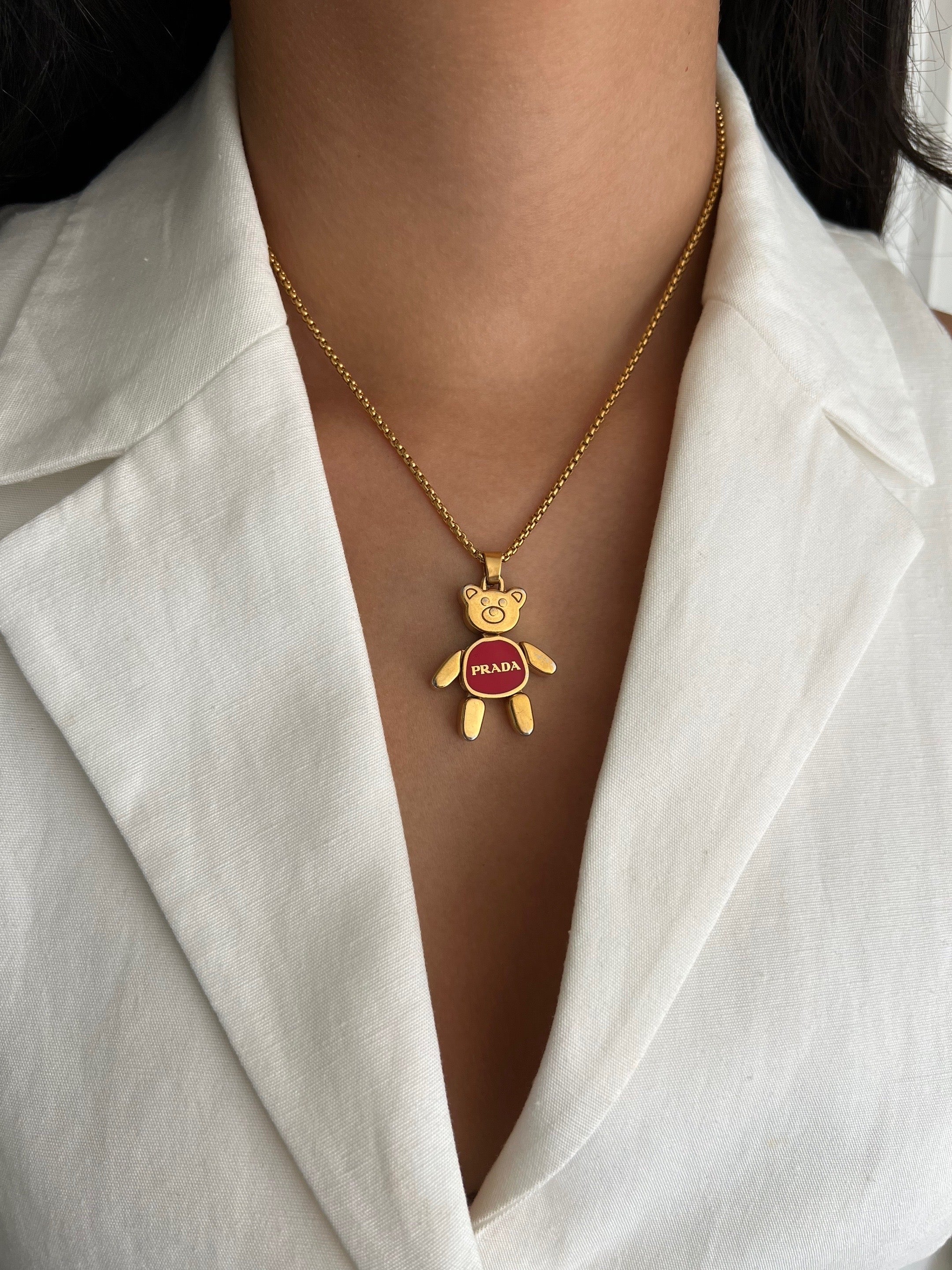 Prada teddybeer tassenbedel | Ketting