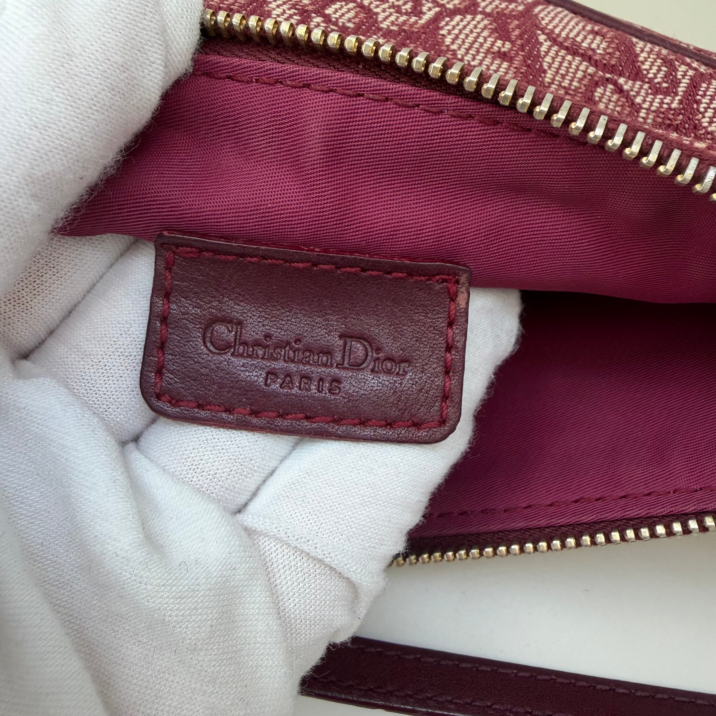 Christian Dior Trotter Mini red saddle