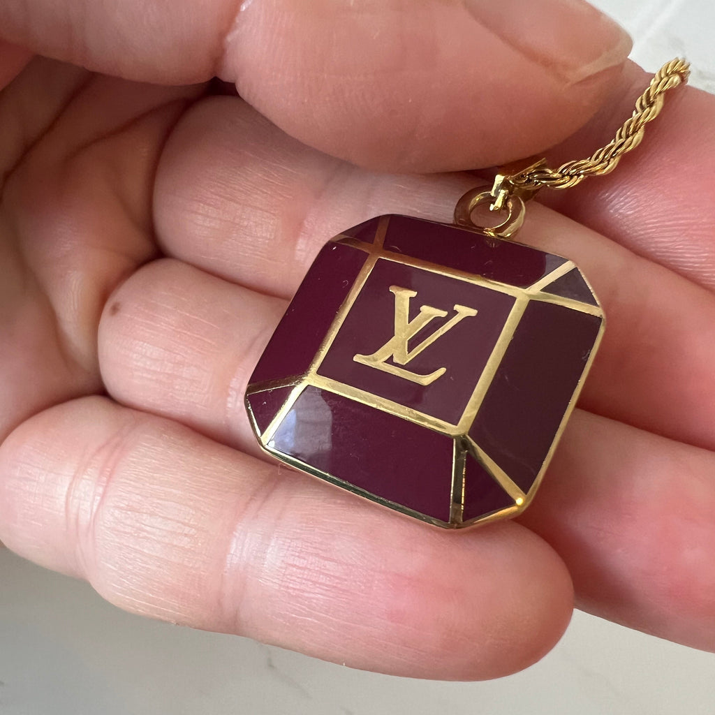 Louis Vuitton sleutelhanger bedel | ketting