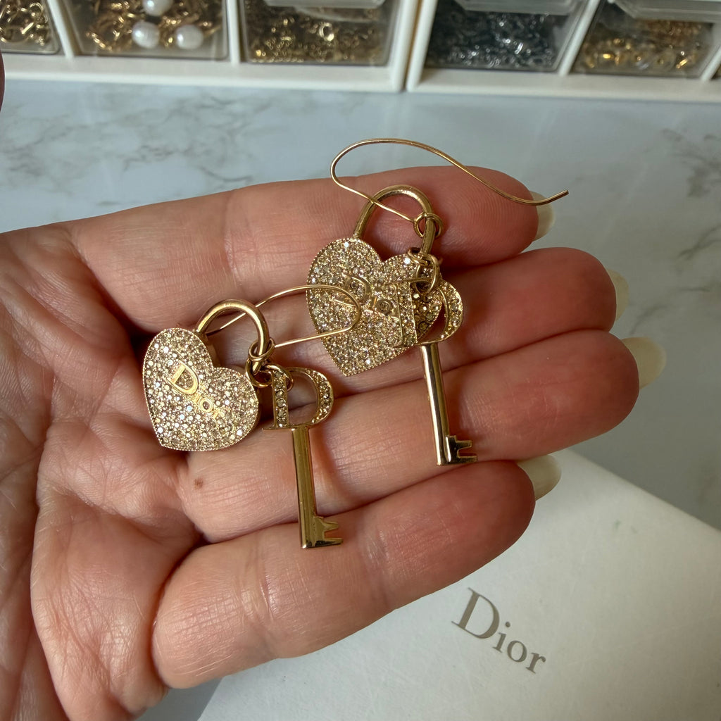 Dior oorbellen | ketting