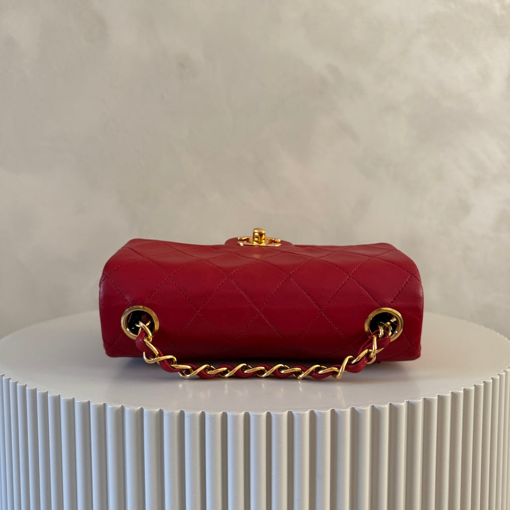 Authentieke vintage Chanel mini square classic single flap bag