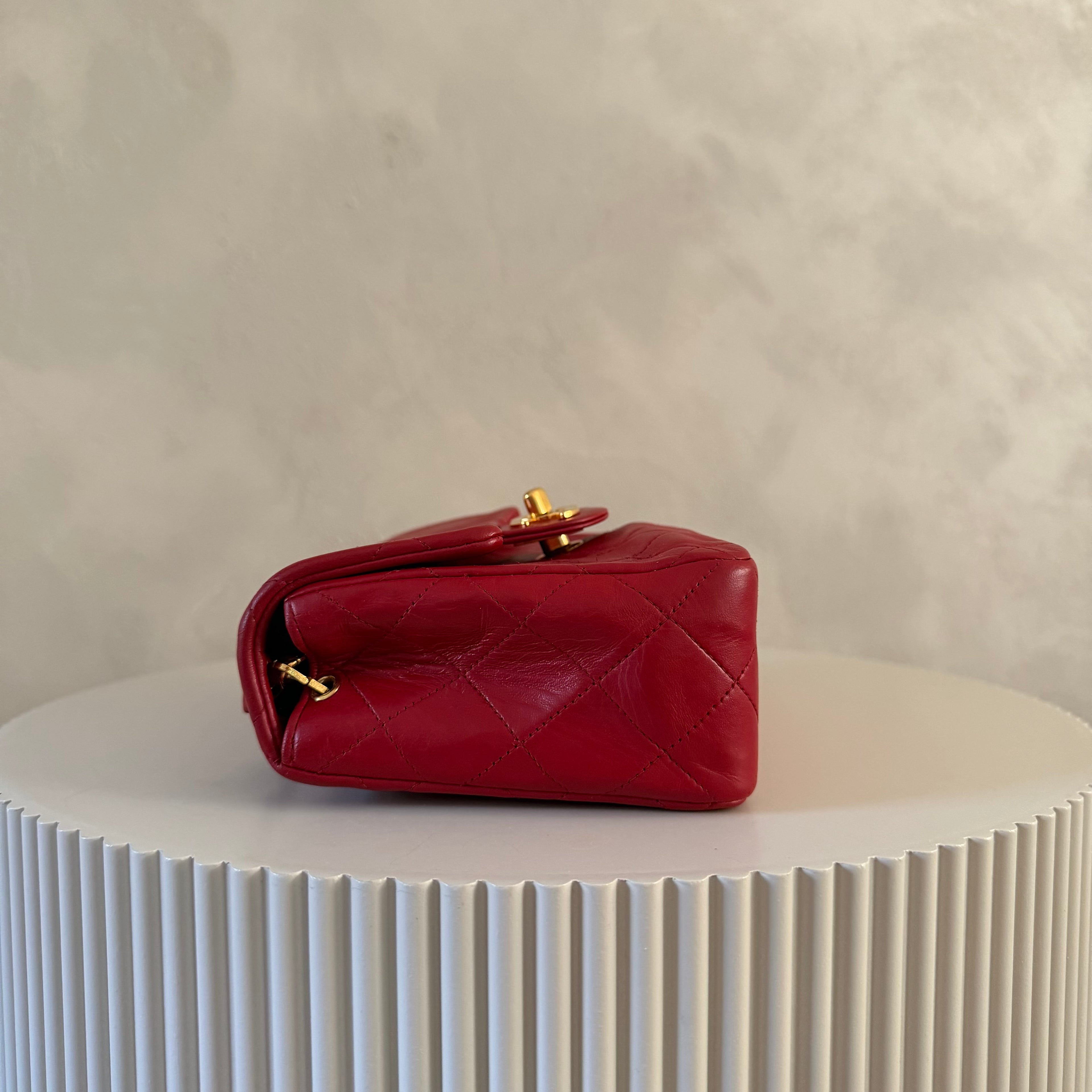 Authentieke vintage Chanel mini square classic single flap bag