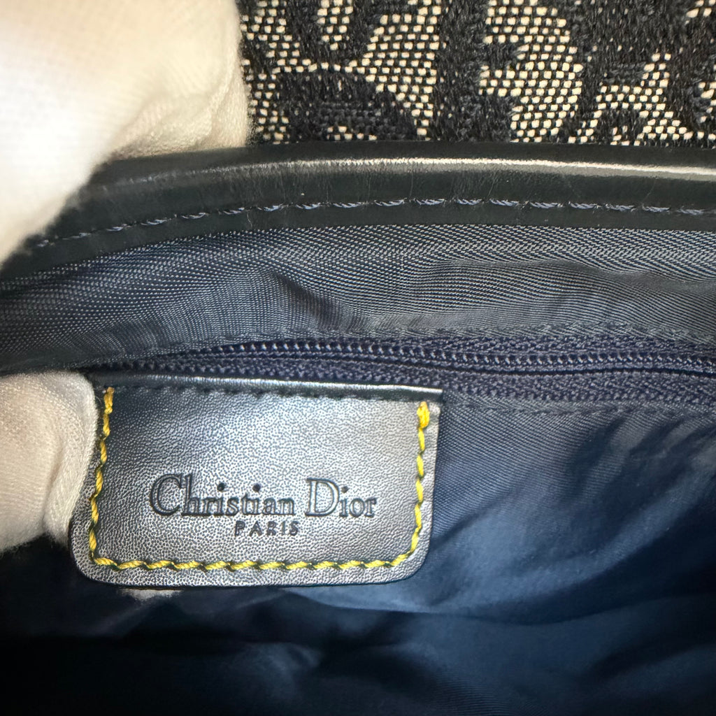 Christian Dior blue double saddle