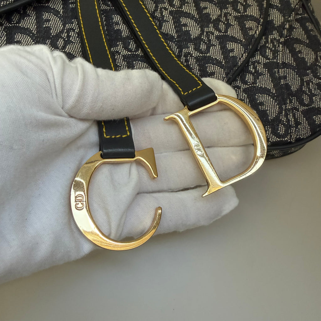 Christian Dior blue double saddle