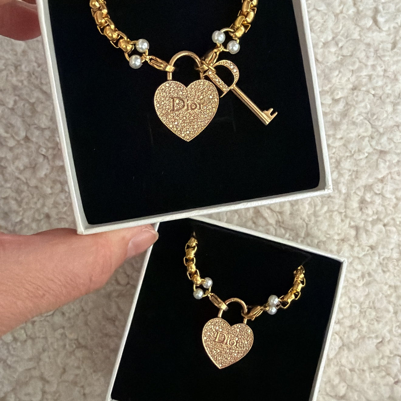 Dior oorbellen | ketting