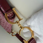 Christian Dior bordeaux double saddle