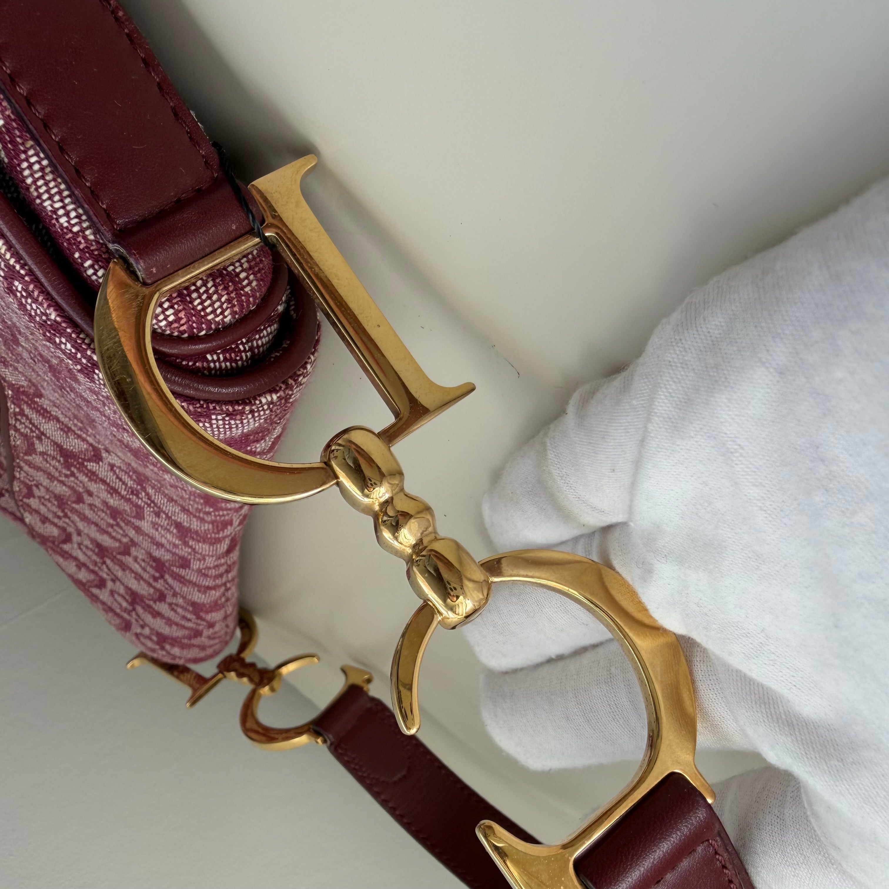 Christian Dior bordeaux double saddle