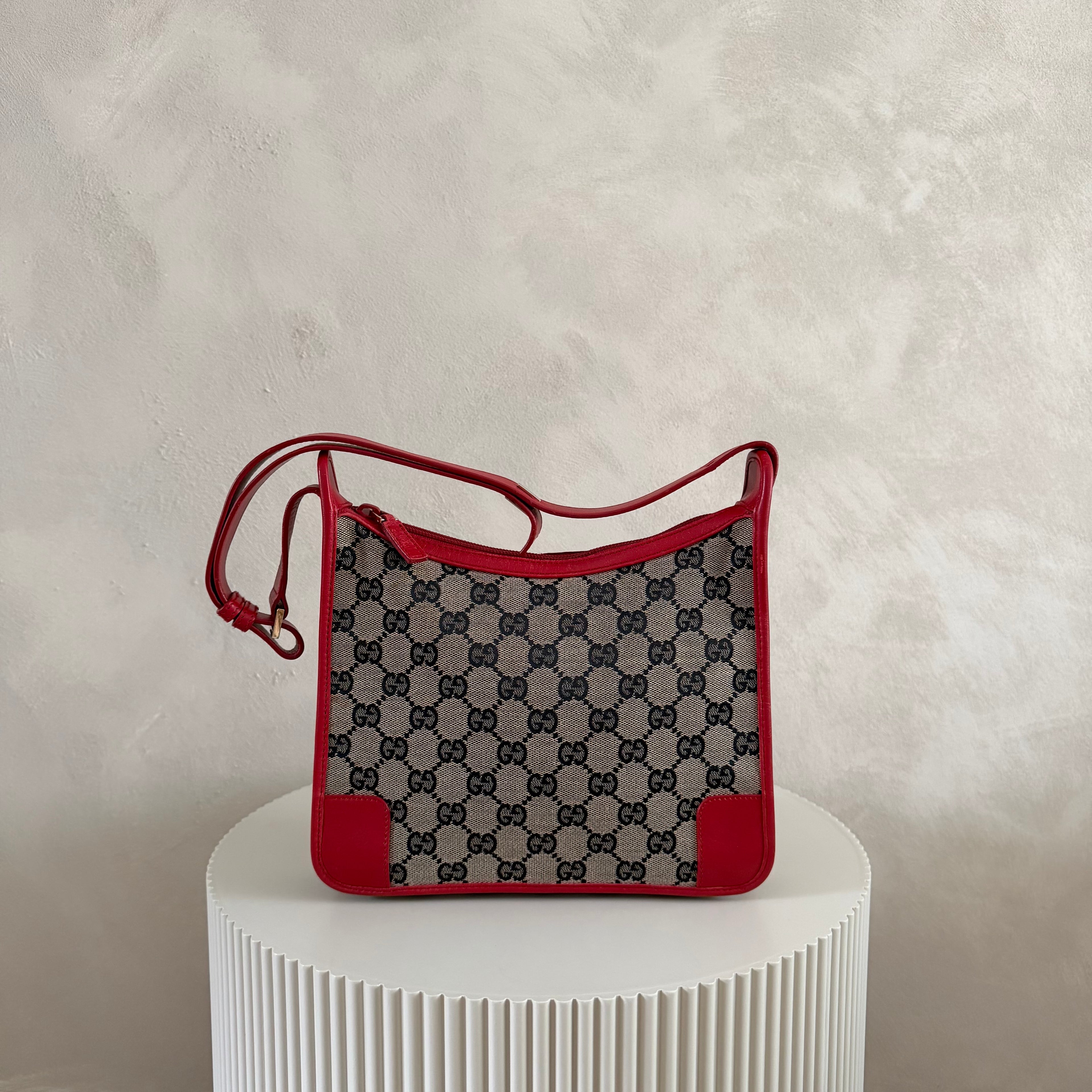 Authentieke vintage square Gucci GG Canvas bag