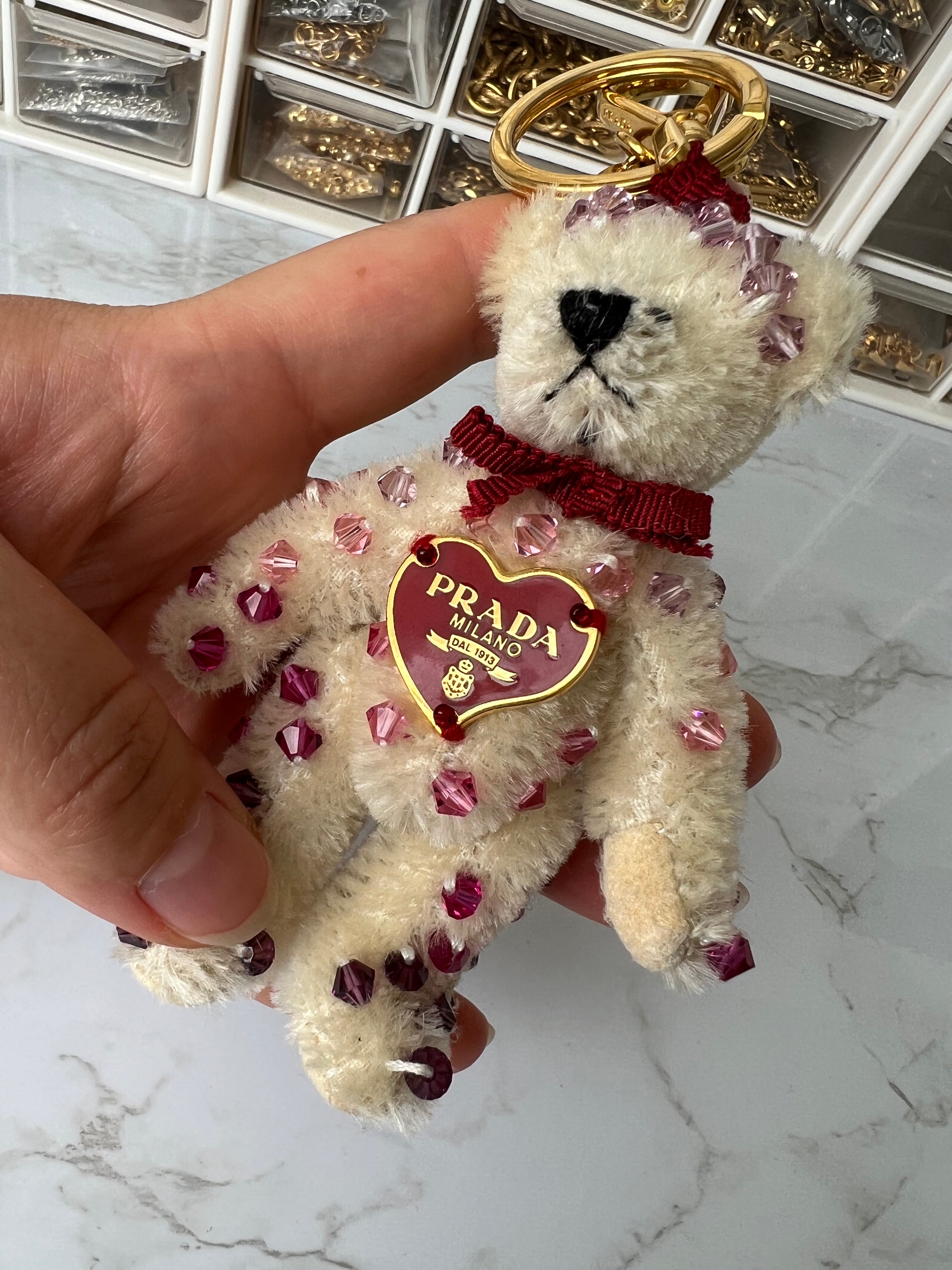Prada hart logo van teddybeer bedel | Ketting