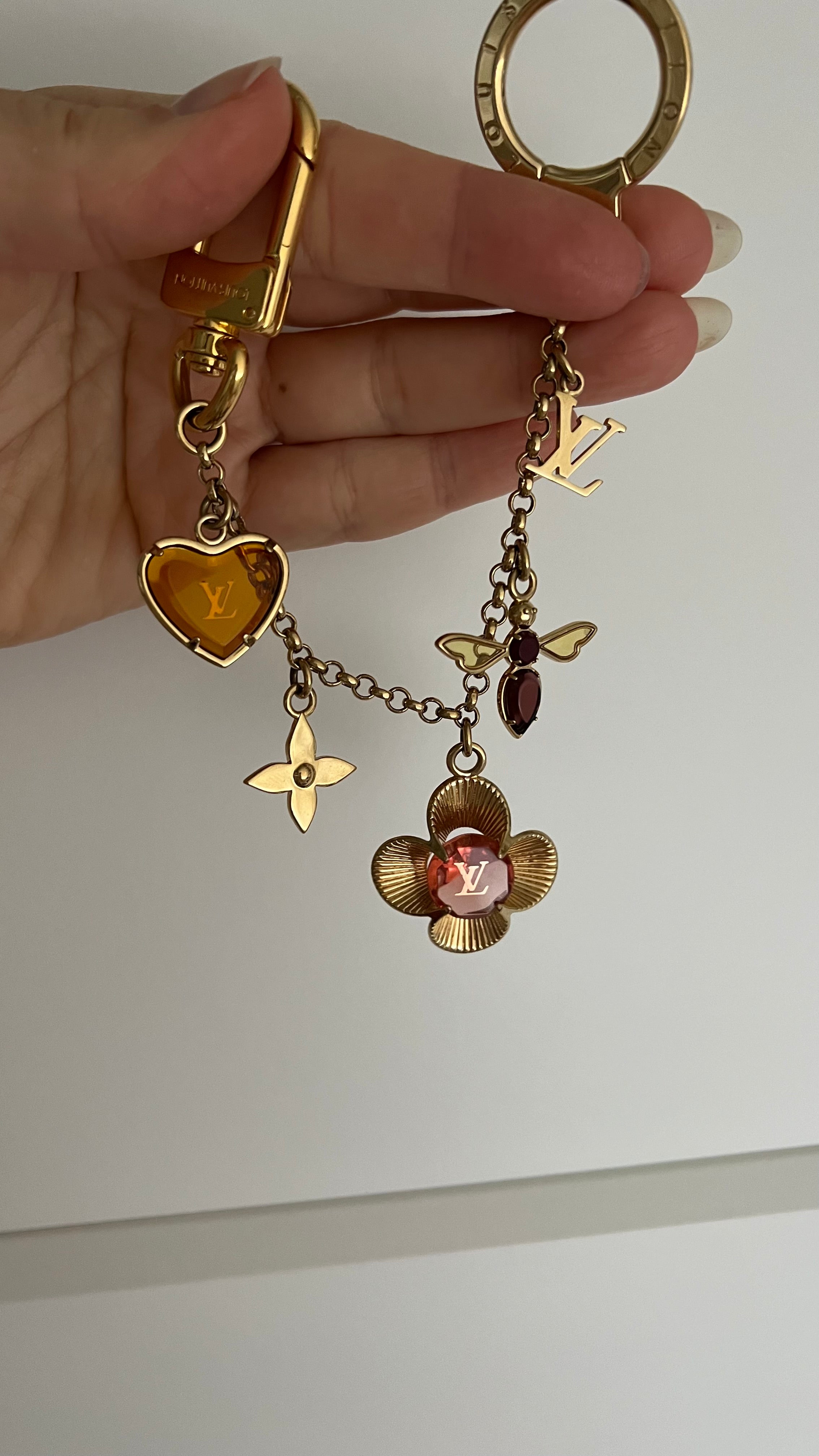 Louis Vuitton crystal hart tassen bedel | ketting