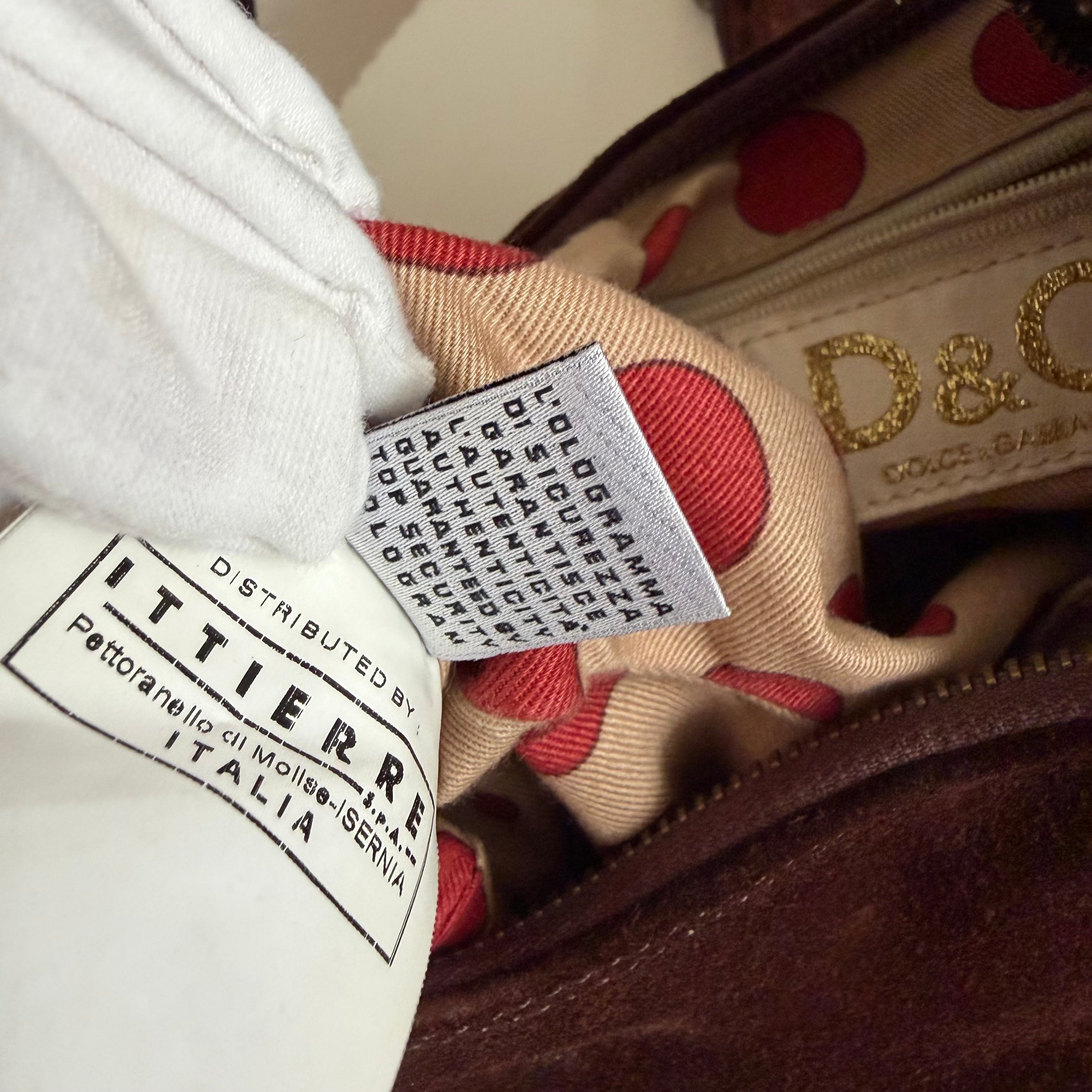Authentieke vintage Dolce & Gabana suede bag
