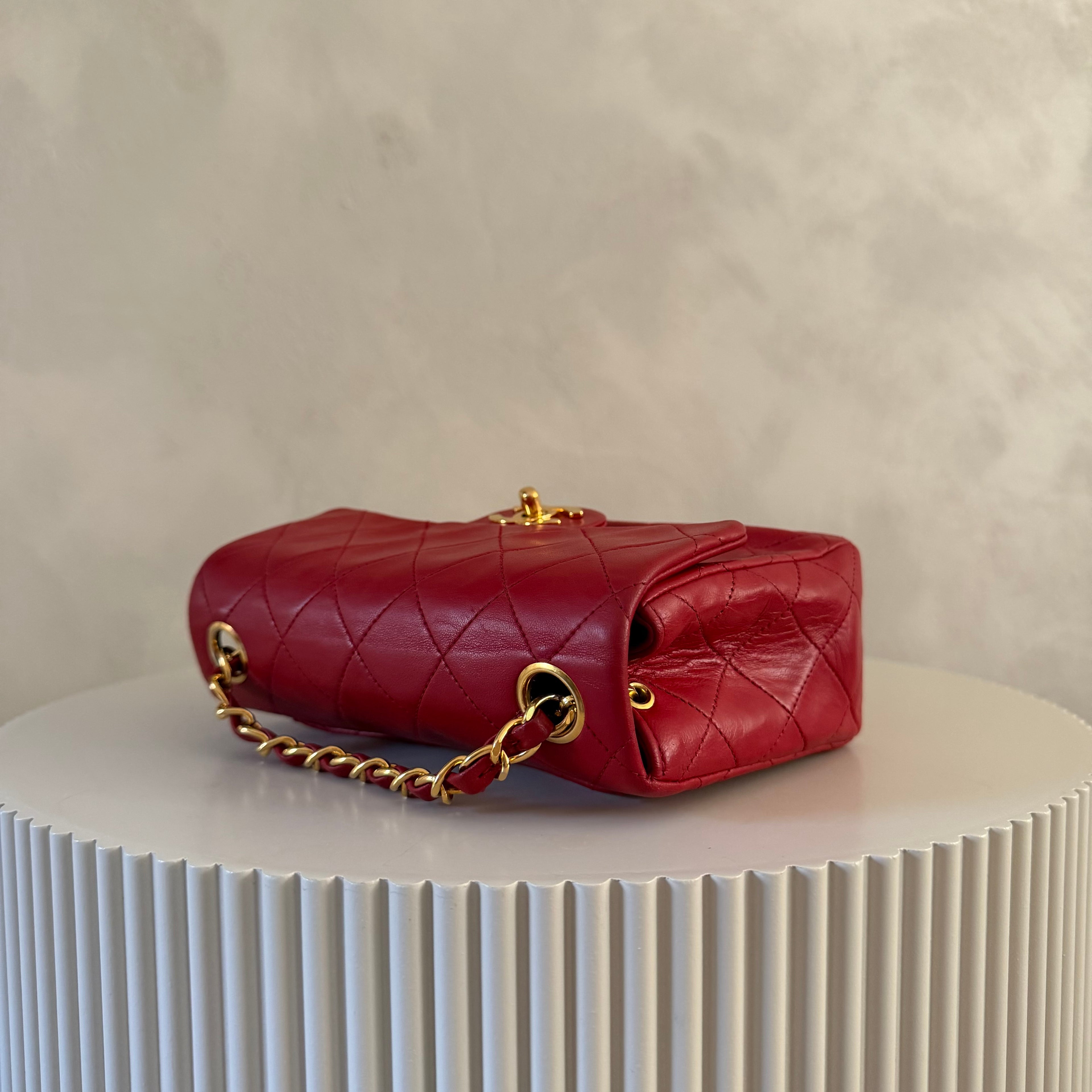 Authentieke vintage Chanel mini square classic single flap bag