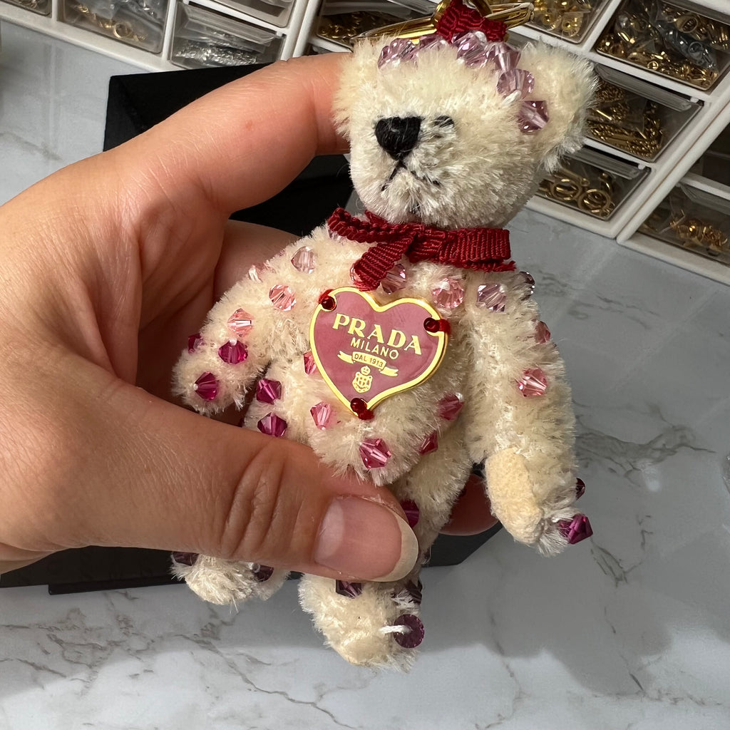 Prada hart logo van teddybeer bedel | Ketting