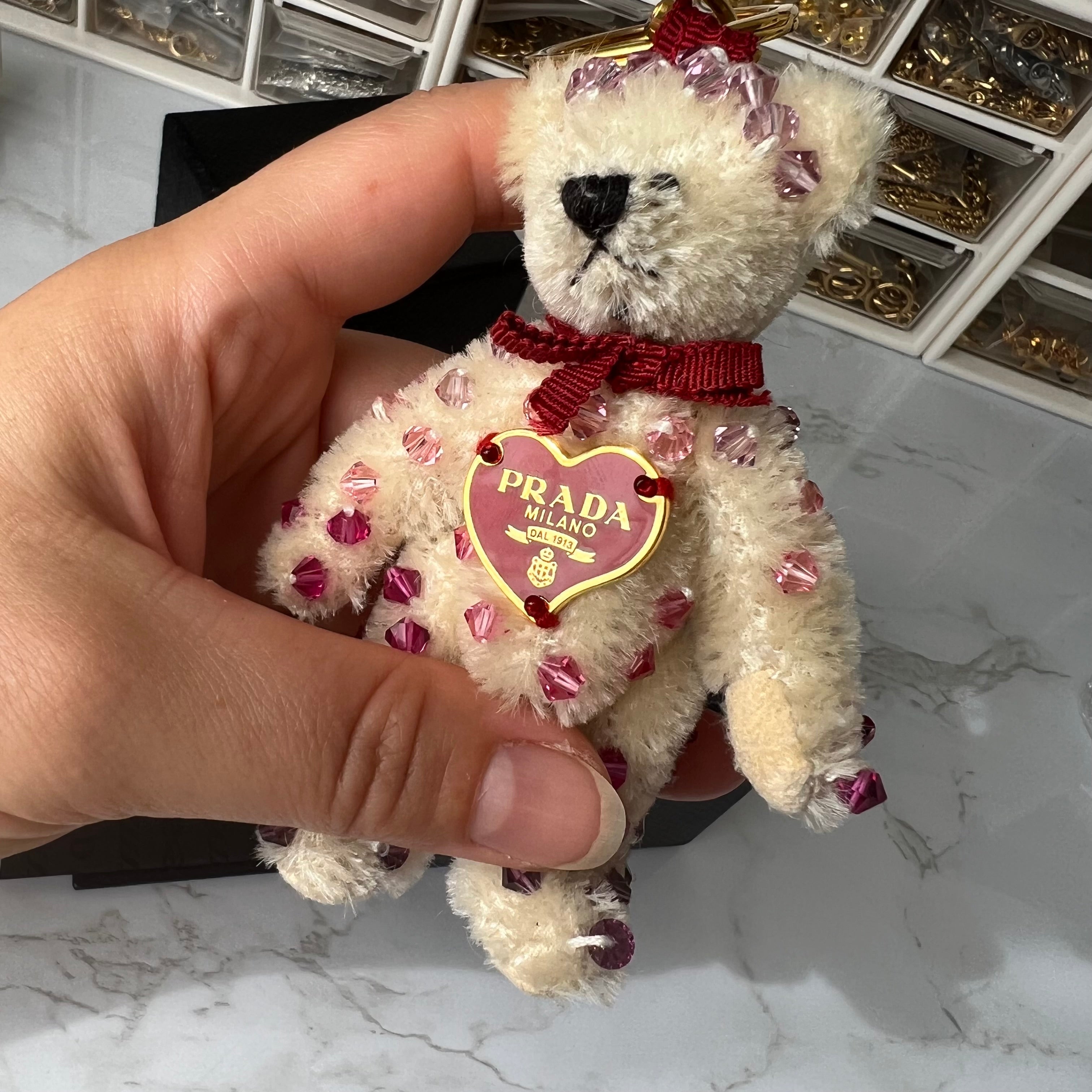 Prada hart logo van teddybeer bedel | Ketting
