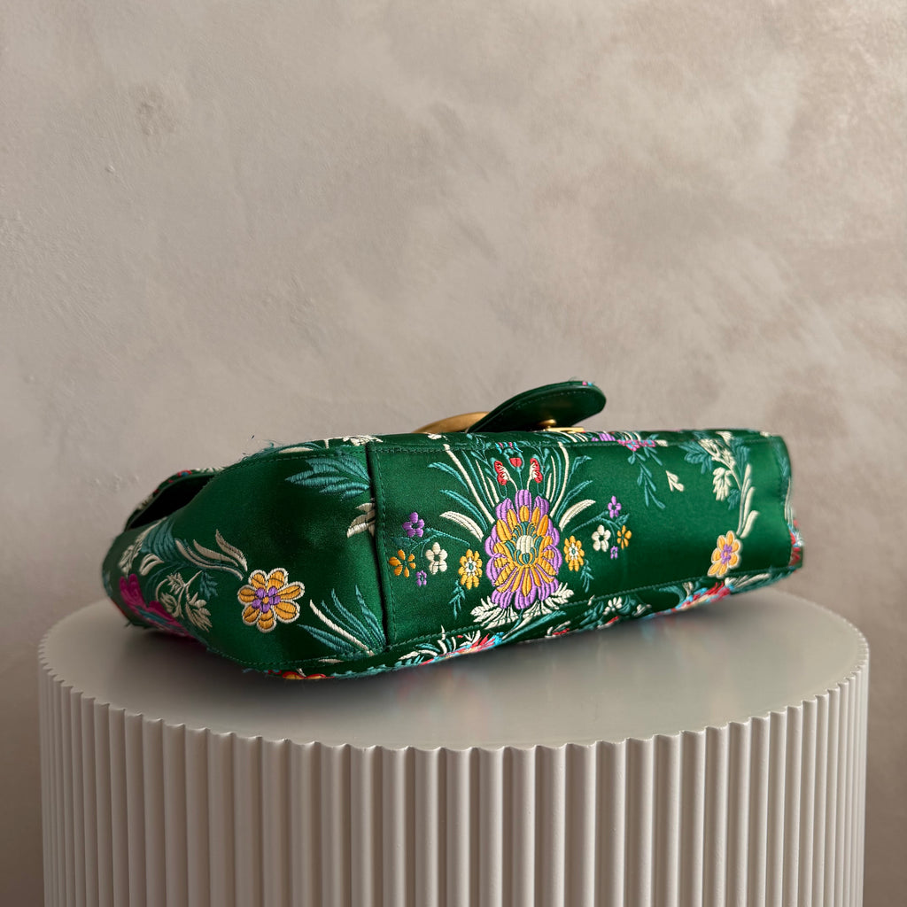 Authentieke vintage Gucci Marmont Floral satin bag