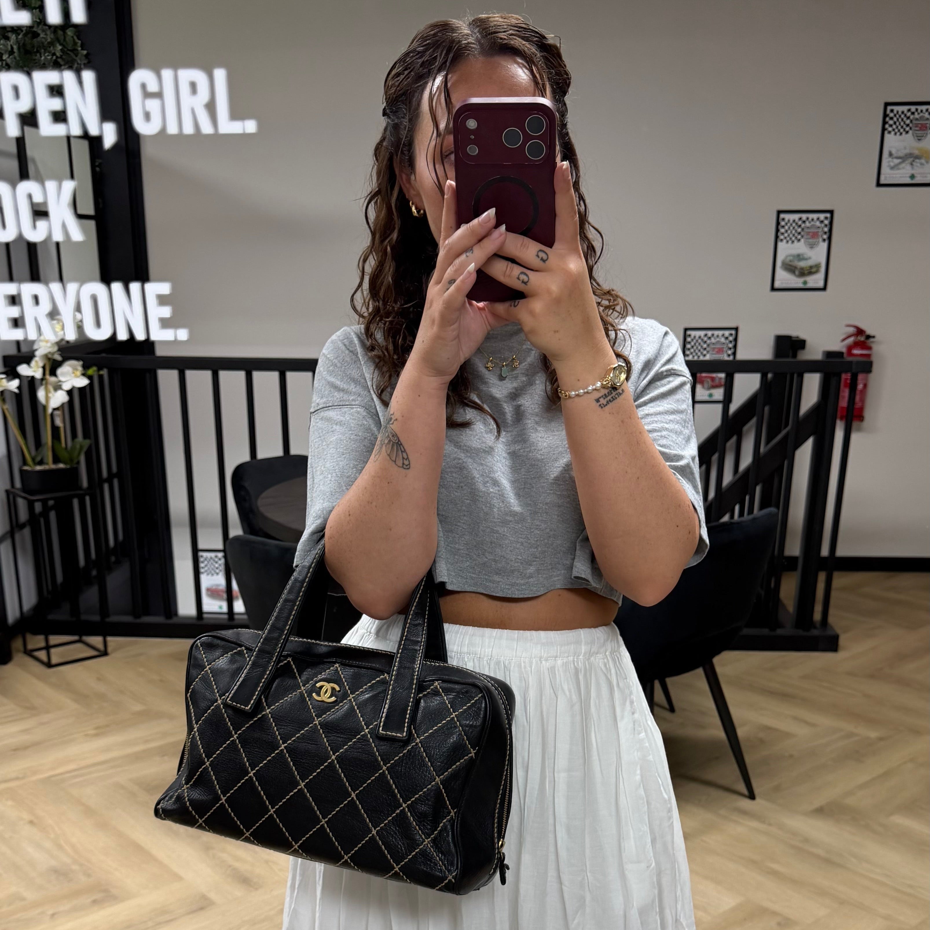 Authentieke vintage Chanel wild stitch bag