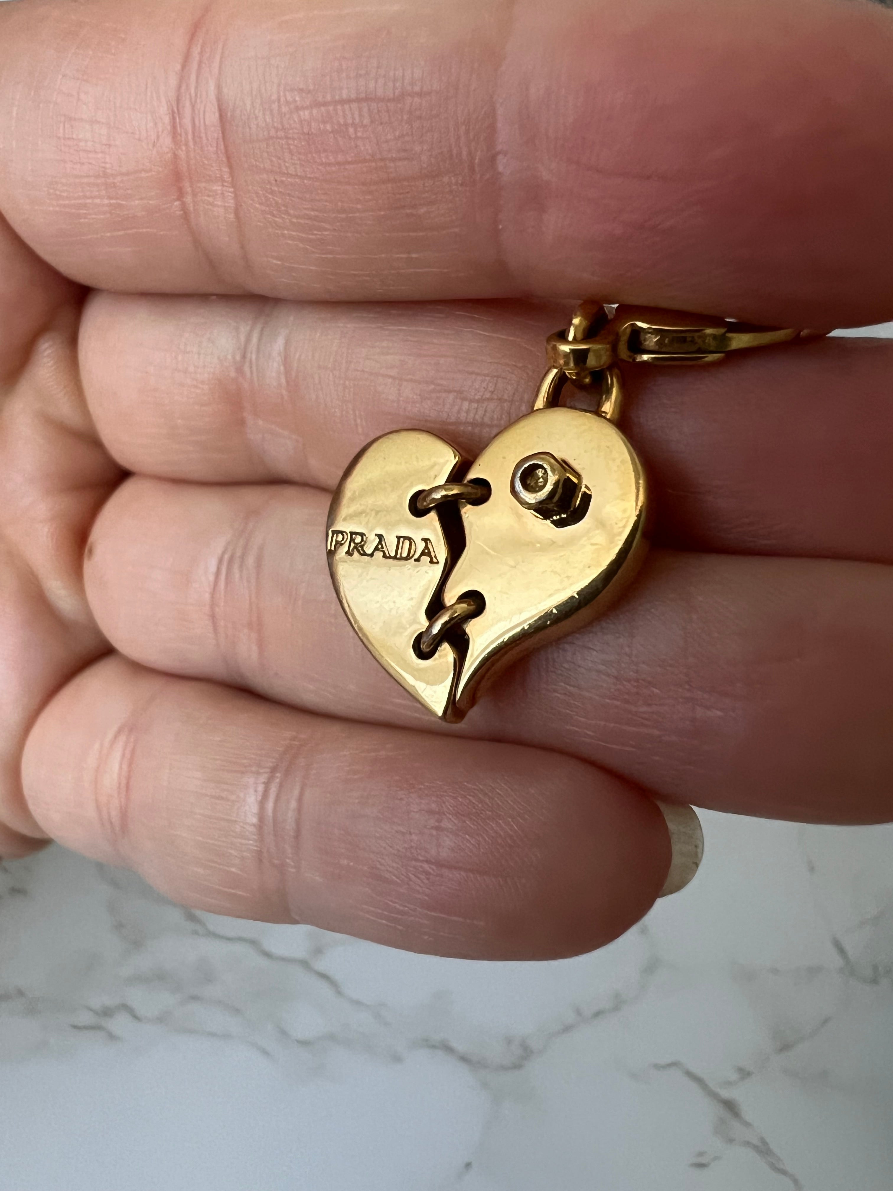 Prada gebroken hart bedel | Ketting