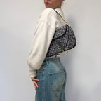 Christian Dior blue double saddle